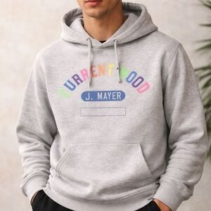 John Mayer Hoodie‎ Current Mood 2019 Tour Grey Rainbow Pullover Unisex Sz Small
